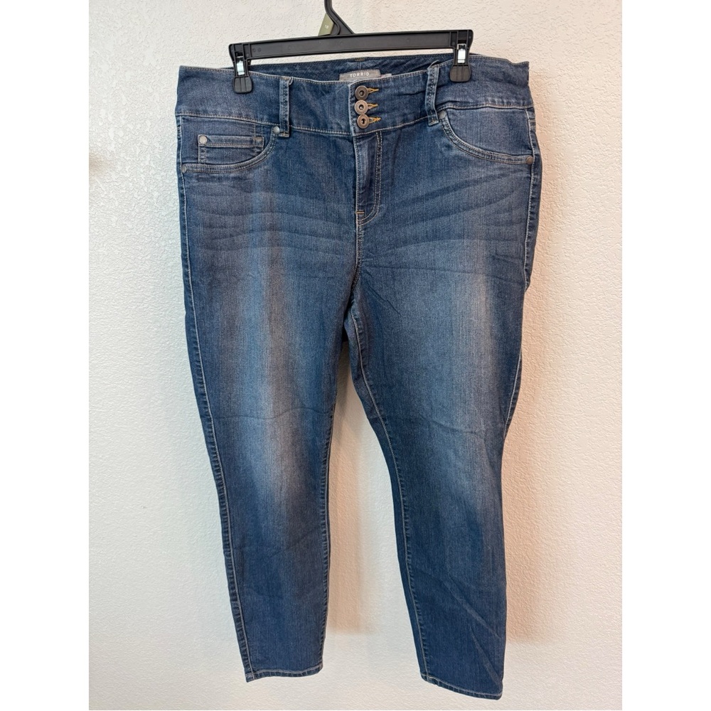 Torrid Dark Blue Ankle Jeans